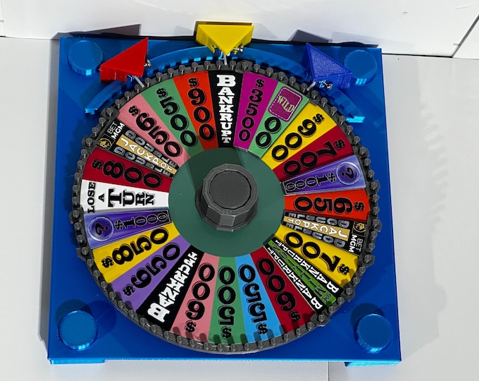 2024 BET MGM Wheel of Fortune Board Game Wheel - wheel itself is 6.73 inches - www.facebook.com/AandM3DPrints/ www.makngames.com
