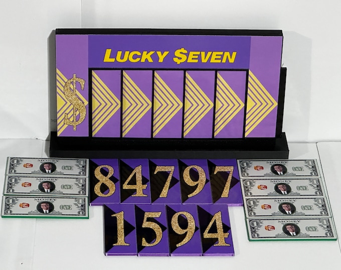 Price is Right Lucky Seven Pricing Game  - 8 in long x 5 high x 1.5 wide - https://www.facebook.com/AandM3DPrints