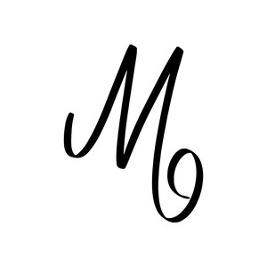 Letra M / Descarga instantánea / Arte mural caligráfico imprimible / Inicial / Alfabeto / Monograma / Tipografía / Decoración del hogar / Propiedad de una mujer negra