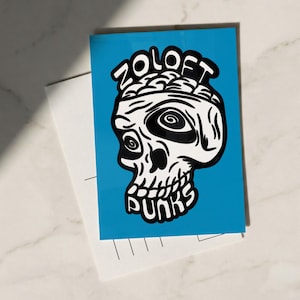 Funny Punk, Mental Health Postcard, Zoloft Punks