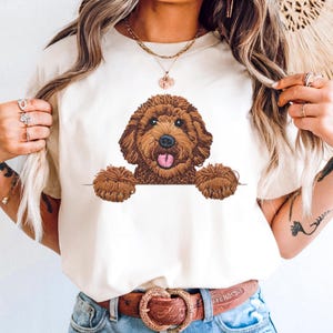 Comfort Colors Doodle Dog Shirt |  | Printed Embroidery Look Tee | Doodle Mama | Labradoodle Cockapoo Golden Doodle Lover | Doodle Dog Mom