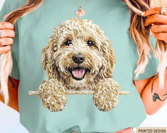 Comfort Colors Doodle Dog Shirt | Embroidery Look Tee| Labradoodle Cockapoo Golden Doodle Lover Memorial