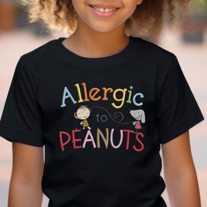 Camiseta de alerta sobre la alergia al cacahuete: divertida camiseta infantil con alerta de alergia