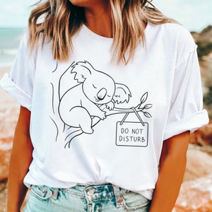 Funny Aussie Koala Shirt, Whimsical Sleeping Koala Tee, Funny Australia T-shirt,Koala Lover Gift, Australian Animal Lover Birthday Shirt