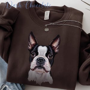 Sweat à Capuche Cadeau Mignon Amoureux Chiens Mignon Boston Terrier - Noël Rétro Sweat à Capuche Vêtement Noël Boston Terrier Mignon