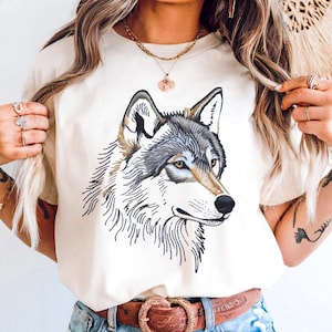 Comfort Colors Wolf Shirt, Wolf Lover Shirt, Wolf Mountains T-Shirt, Wolf Camping Shirt, Wolf Nature Shirt, Nature Camping