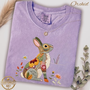 Comfort Colors Rabbit T-Shirt, Cute Bunny Shirt, Cottagecore Nature Lovers Tee, Easter Bunny Shirt, Bunny Shirt, Cute Easter Shirt