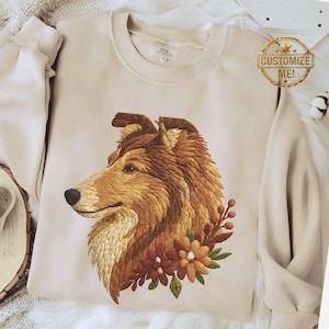 Collie Sweatshirt, bedruckter Shetland Sheepdog Erinnerungsgeschenk
