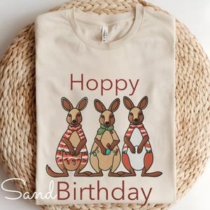 Hoppy Birthday Kangaroo Australia Shirt, Kangaroo Lover Gift, Aussie Animal Lover Shirt, Birthday Gift, Australian Birthday Tee.
