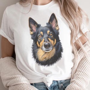 Comfort Colors German Shepherd Shirt, Embroidery Look Tee,  Alsatian Mama, German Shepherd Lover, Gift for Dog  Mom. Dog Memorial Shirt