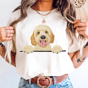 Comfort Colors Doodle Dog Shirt |  | Printed Embroidery Look Tee | Doodle Mama | Labradoodle Cockapoo Golden Doodle Lover | Doodle Dog Mom