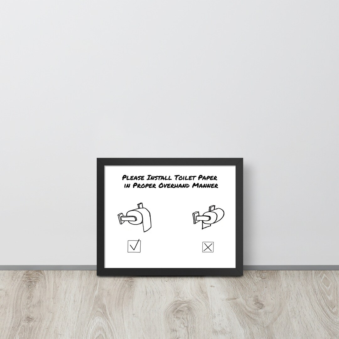 Toilet Paper Etiquette Etsy