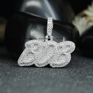 606 Moissanite Diamond Pendant, Iced Out Hip Hop Number Pendant, Rapper Bling Area Code Necklace Statement Jewelry Gift