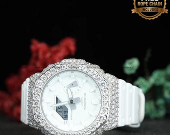 Neon Yellow Iced Out Watch • Luxury Bling Crystal Bezel • Unisex