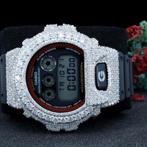 VVS1 Moissanite Iced-Out Watch: G-Shock Inspired Bustdown Timepiece