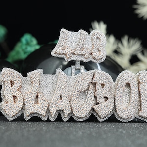Custom Iced-Out Unisex Pendant | VVS Moissanite Hip-Hop Jewelry | Personalized Name Pendant | Passes Diamond Tester | Luxury Unisex Necklace