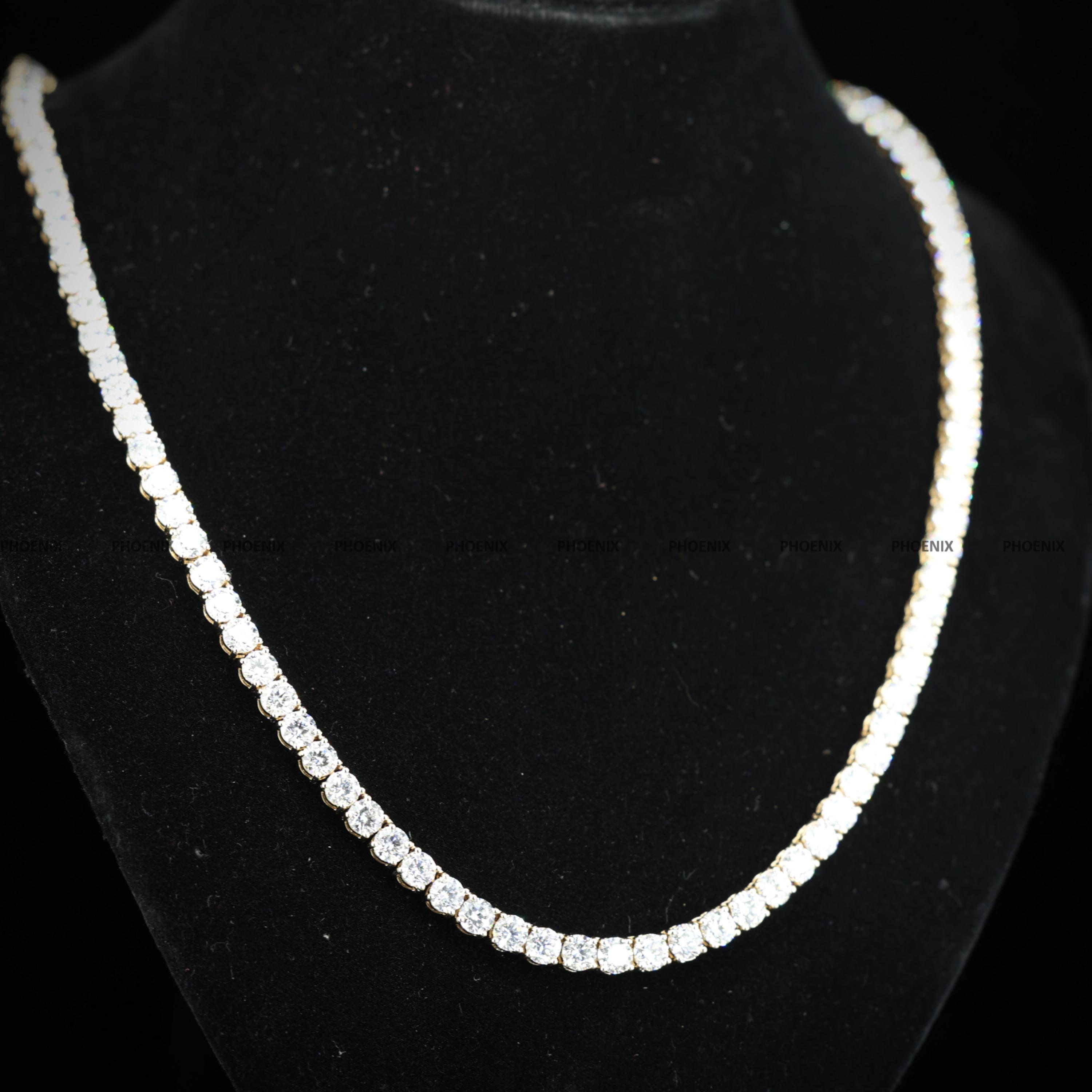Iced Out Moissanite Tennis Necklace 925 Sterling Silver | Hip Hop