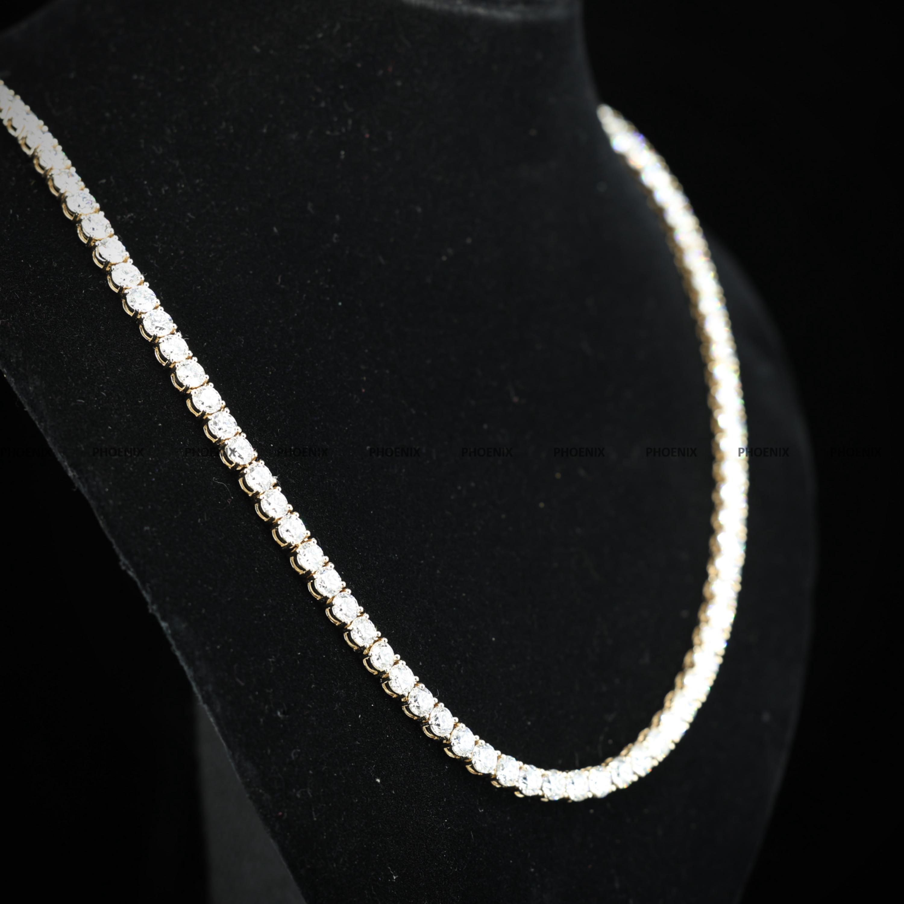 Iced Out Moissanite Tennis Necklace 925 Sterling Silver | Hip Hop