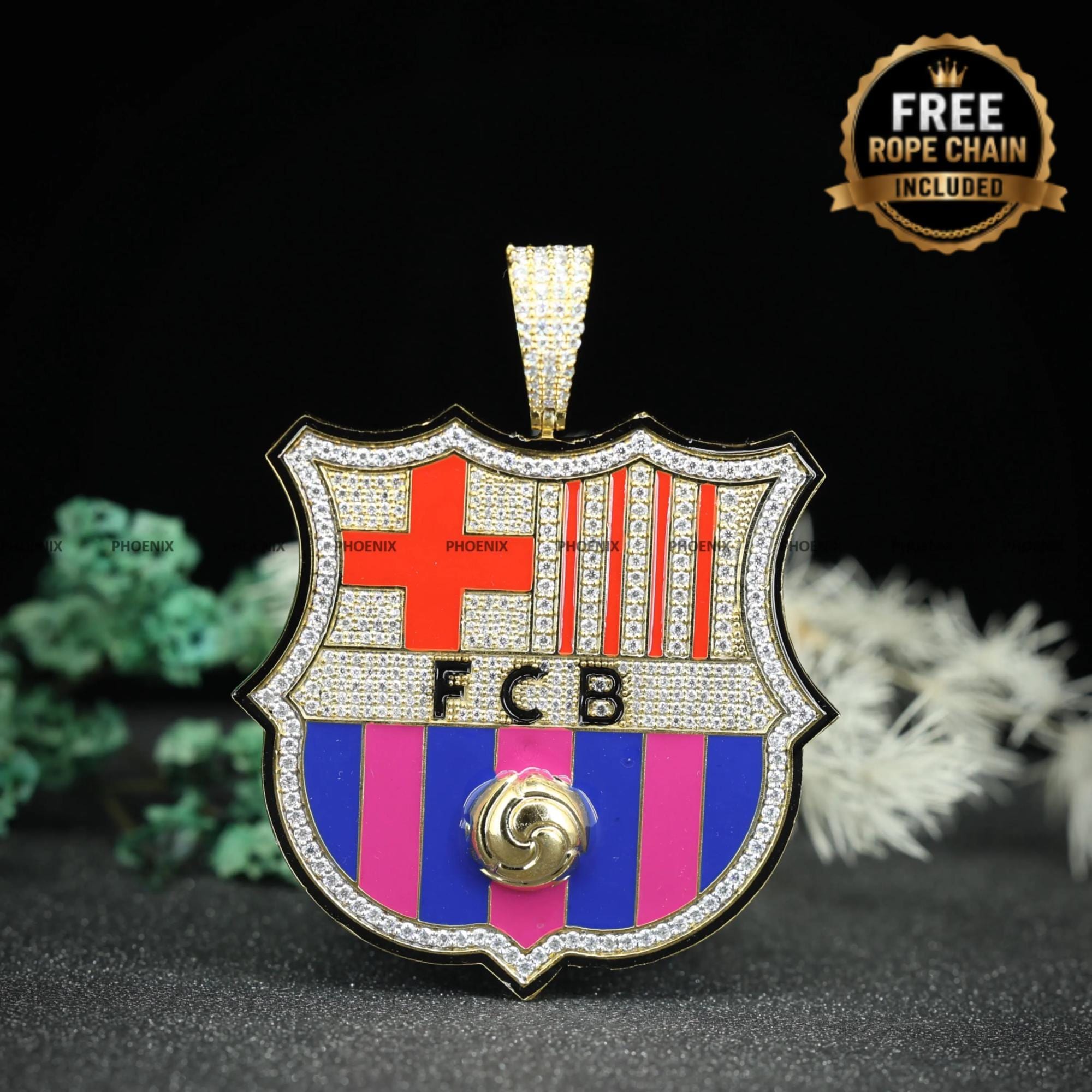 FCバルセロナ　バルサ　ペンダント　ネックレス　未使用新品 Fc barcelona necklace - Etsy 日本