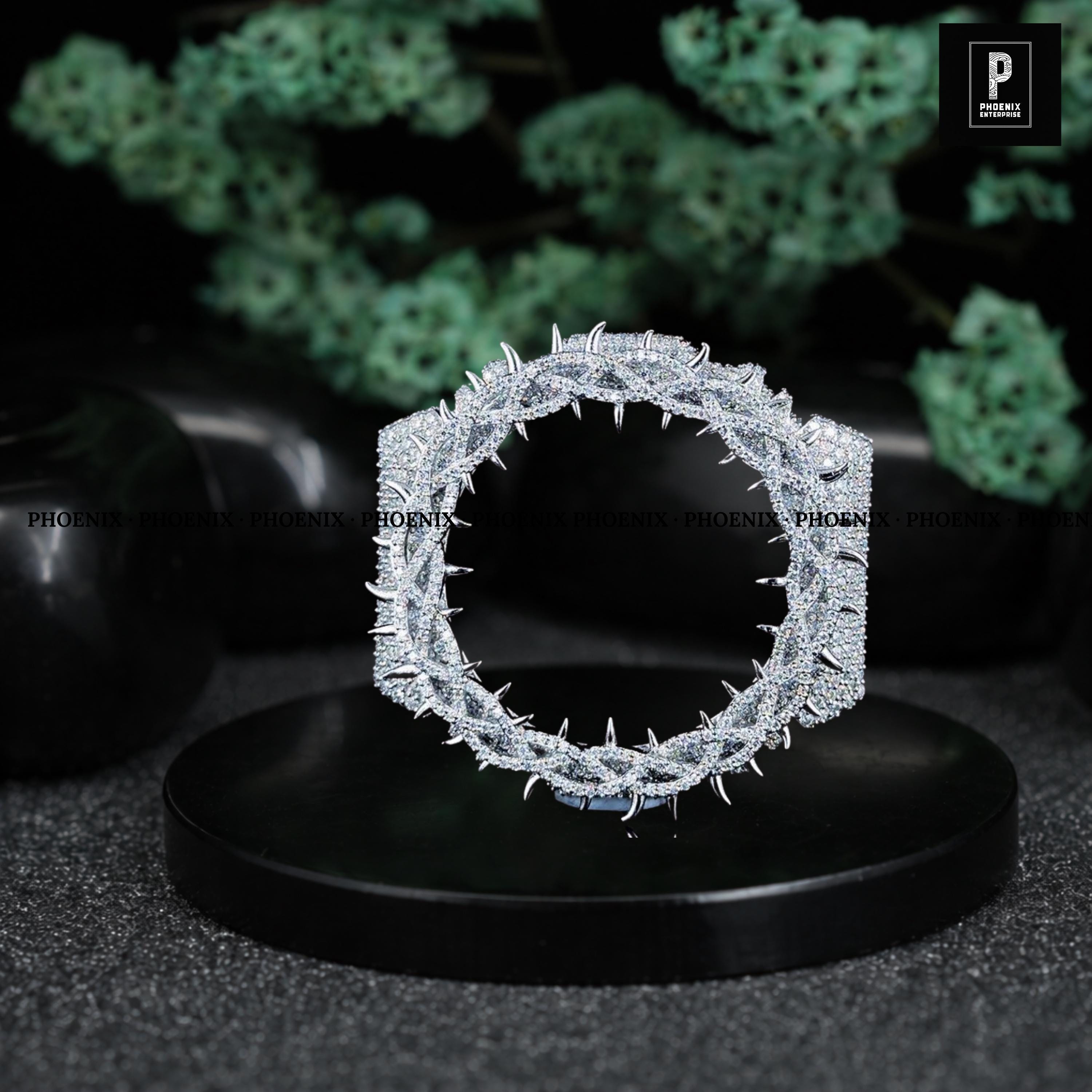 Spike Crown G Shock Watch Case | Iced Out Moissanite Bust Down