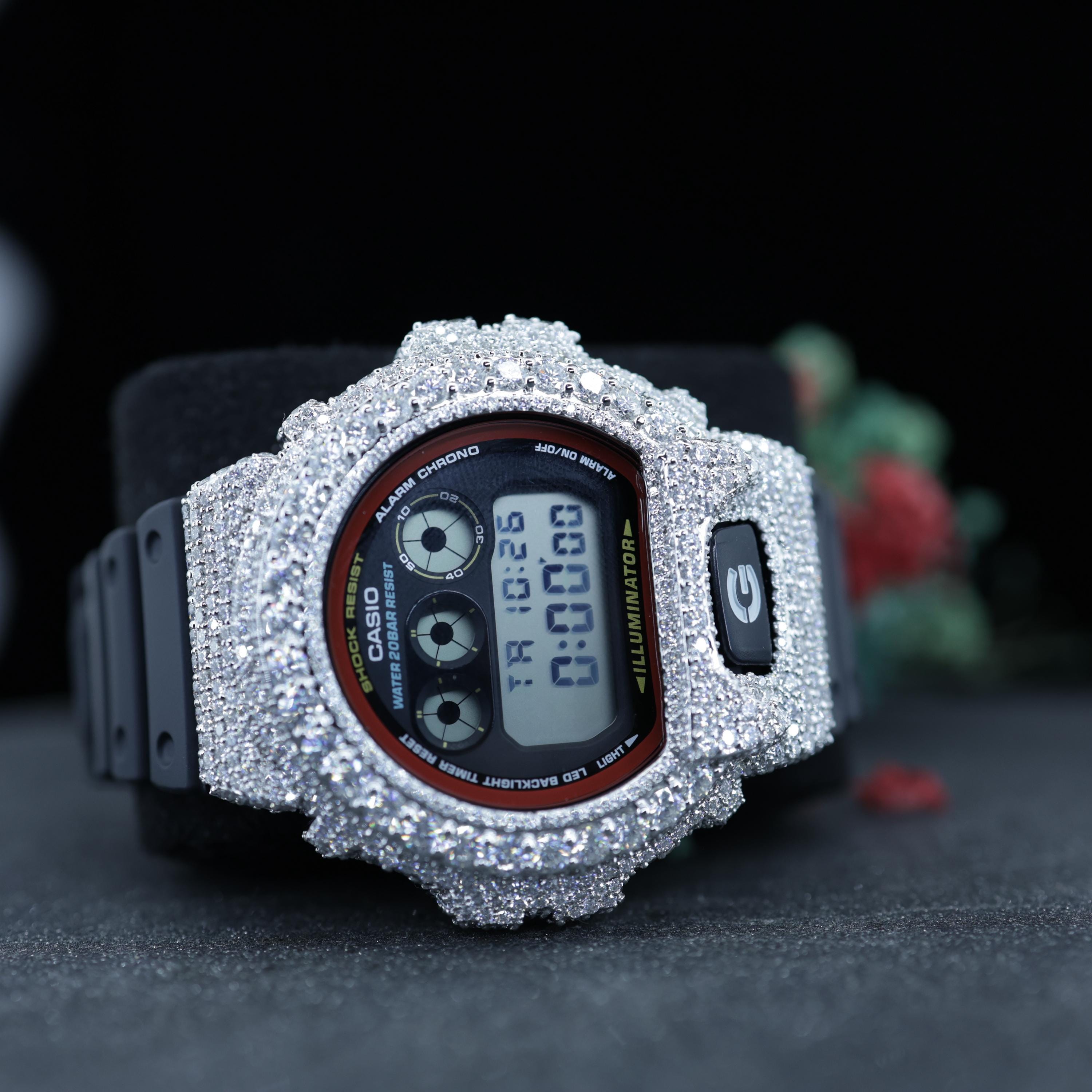 VVS1 Moissanite Iced-out Watch: G-shock Inspired Bustdown