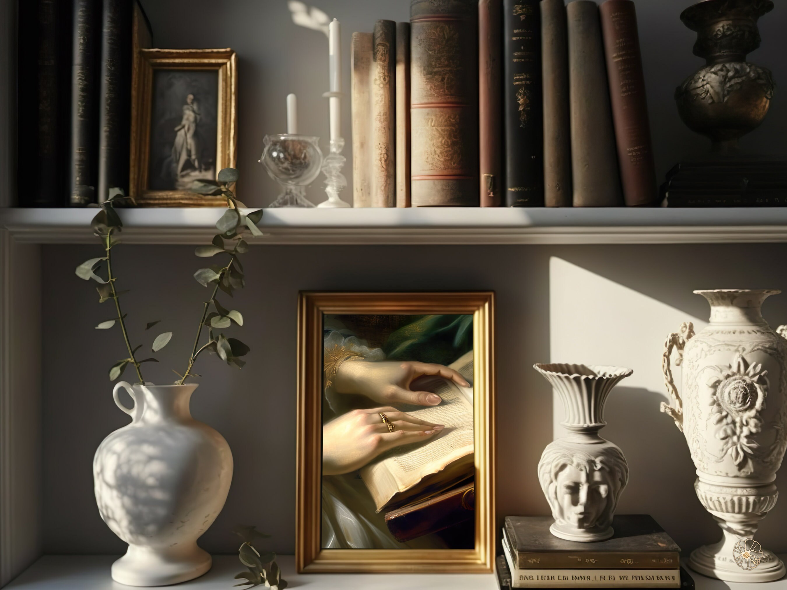 Vintage Printable Wall Art for Book Lovers Rococo Art for Etsy