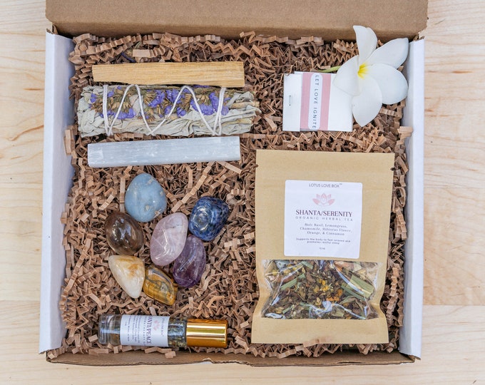 Anxiety Gift Box - Holistic Self Care Package Gift Box – Stress Relief Gift, Get Well Soon Gift