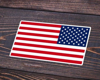 Reverse American Flag Sticker Premium Decal Die Cut America USA Opposite Left