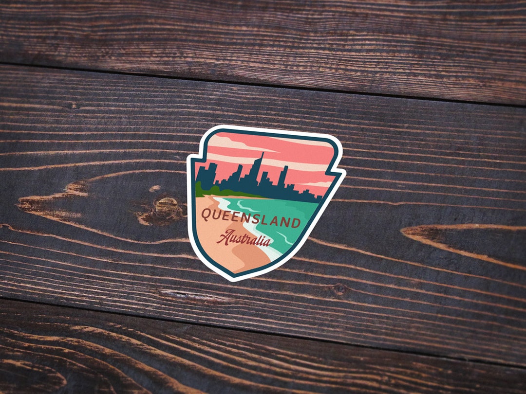 Queensland Australia Sticker Travel Decal Waterbottle Sticker Laptop