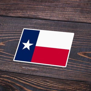 Texas State Flag Sticker - Lone Star State Waterproof Vinyl Decal for Laptops, Water Bottles, Trucks, and More - Perfect Gift for Texans!