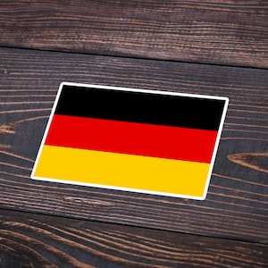 Adesivo con bandiera tedesca / Adesivo in vinile della Germania / Adesivo per paraurti auto / Adesivo per planner / Adesivo per laptop / Adesivo impermeabile / Adesivo per bagagli