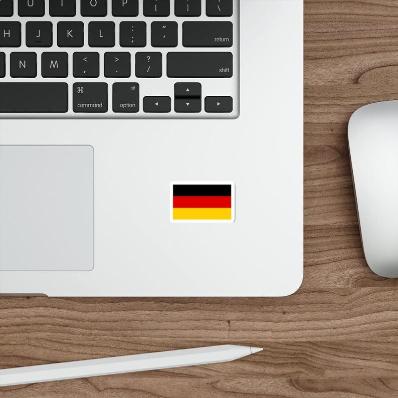 Germany Logo Sticker Germany Flag Sticker – German Flag Vinyl Decal for Laptop, Luggage ...
