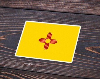 New Mexico Heart Zia Symbol Sticker Decal - Self Adhesive Vinyl - Weatherproof - Made In USA Pueblo Nm State Love