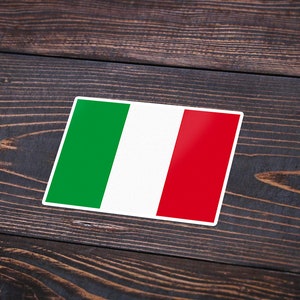 Italian Flag Sticker | Italy Vinyl Decal for Laptop, Phone, Car & Water Bottle | Travel Accessory Sticker | Italian Pride Gift | Tricolor