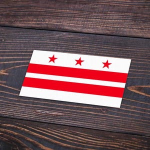 Washington DC Flag Sticker - District of Columbia Vinyl Decal