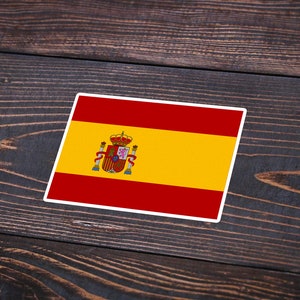 Spanien Flagge Aufkleber | Spanischer Vinyl Aufkleber | Laptop Aufkleber | Fensterbild | Wasserfester Aufkleber | Gepäck Aufkleber | Auto Aufkleber