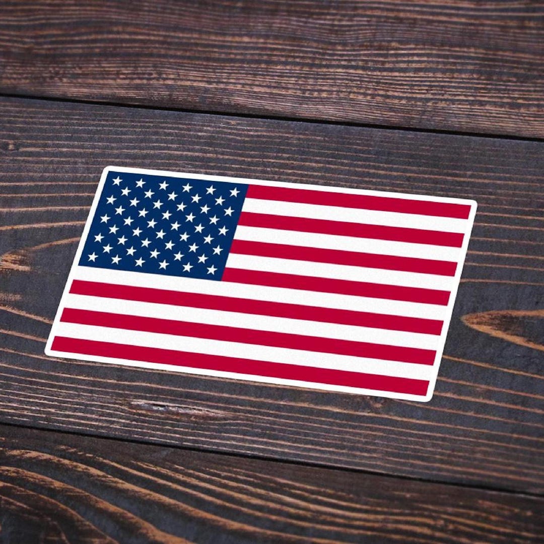 American Flag Sticker - USA Vinyl Decal - United States of America ...