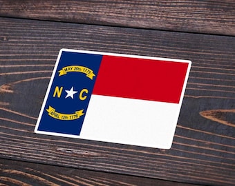 North Carolina Flag Sticker | NC State Vinyl Decal