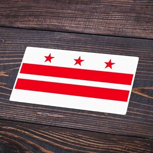 Washington DC Flag Sticker - District of Columbia Pride Decal