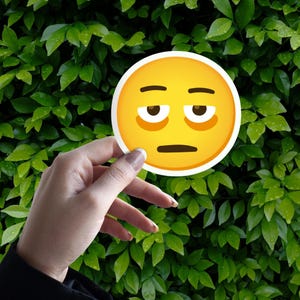 Tired Emoji Sticker | Sleepy Face Decal | Cute Emoji Vinyl Sticker | Laptop & Water Bottle Sticker | Phone Sticker | Indoor Quality