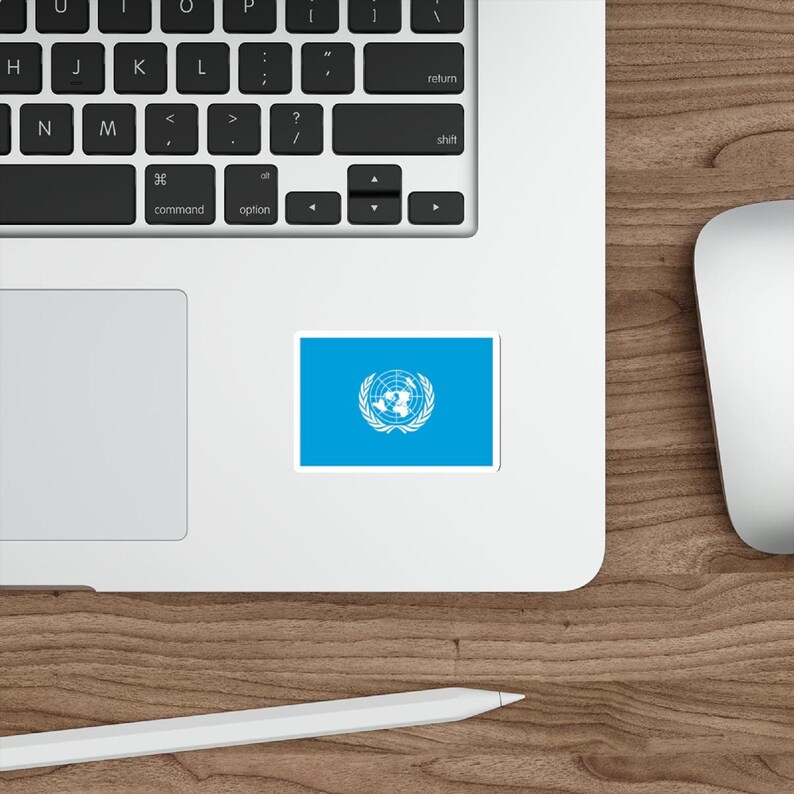 UN Flag Sticker Vinyl Decal | United Nations Emblem for Car & Laptop ...