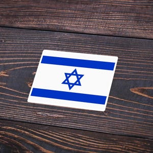 Israel Flag Sticker | Car Bumper Decal | Laptop Sticker | Water Bottle Decal | Waterproof Sticker