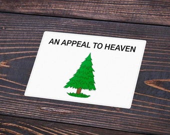 An Appeal To Heaven Flag Sticker - Pine Tree Vinyl Decal - Historic American Revolution Symbol