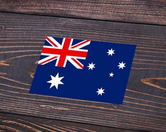 Australia Flag Sticker - Australian Vinyl Decal -  Down Under Aussie Pride - Durable Outdoor Emblem