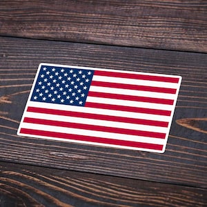 American Flag Decal | USA Sticker | Patriotic Decal | Waterproof Outdoor Sticker | Red White and Blue Independence Day