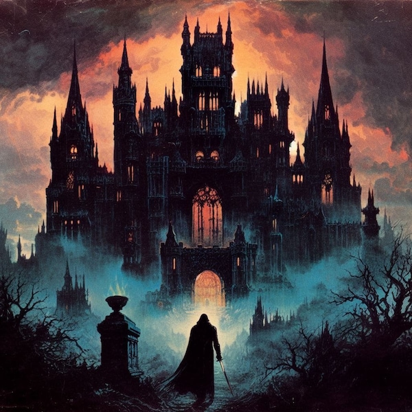 Knight Castle Digital Art Download - Dark and Gritty Atmosphere