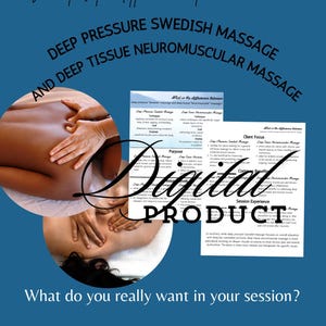 Deep Tissue vs Swedish Massage Protocol: Comparison Flyer (Digital Product)