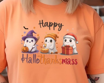 Ghost Hallothanksmass T-Shirt: Holiday Season Tee