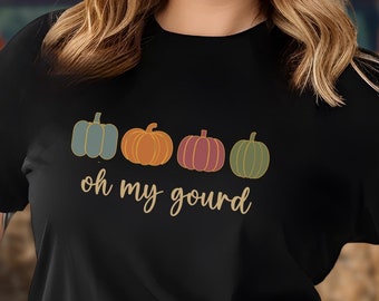 Oh My Gourd Pumpkin Shirt - 2024 Fall Holiday Season Tshirt - Autumn Boho Comfort Colors T-shirt