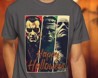 Monsters of Halloween Shirt, Retro Horror Vintage Trick or Treat T-shirt, Spooky Season Tshirt, Scary Friends Tee